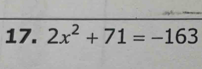 2x^2+71=-163