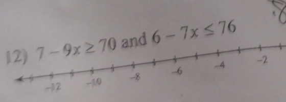 6-7x≤ 76