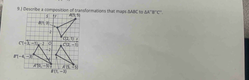 △ ABC to △ A''B''C''.