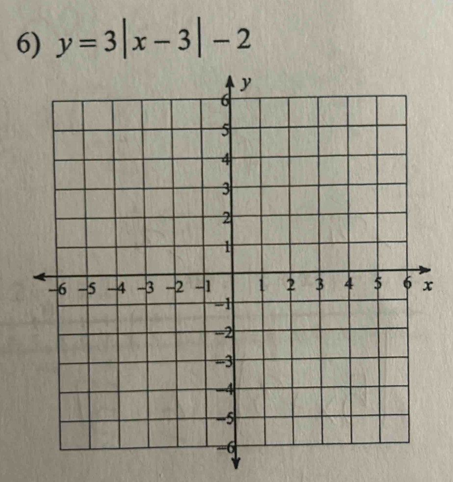 y=3|x-3|-2