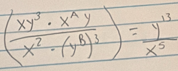 (frac xy^3· x^4yx^2· (y^8)^3)= y^(13)/x^5 