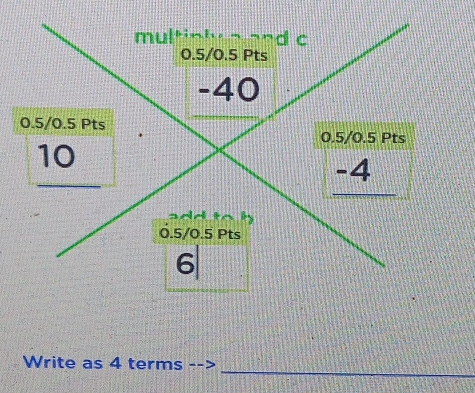 Write as 4 terms