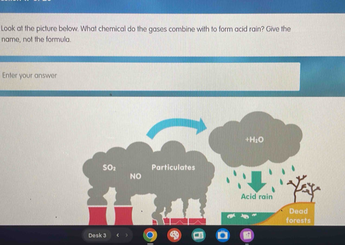 Solved: Look at the picture below. What chemical do the gases combine ...