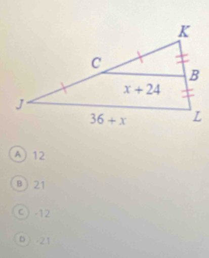 A) 12
B) 21
C -12
b-21