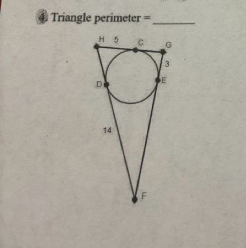 Triangle perimeter =_