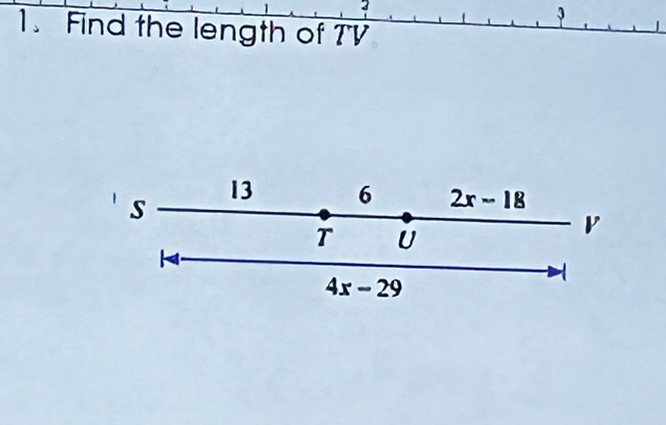 3
3
1. Find the length of TV