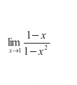 limlimits _xto 1 (1-x)/1-x^2 