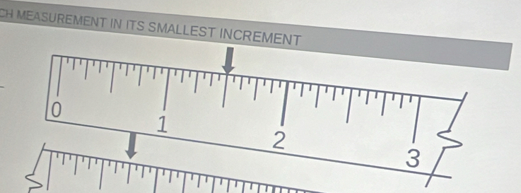 CH MEASUREMENT IN ITS SMALLEST INCREMENT