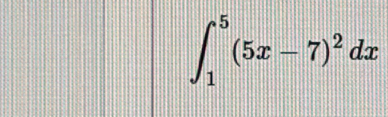 ∈t _1^(5(5x-7)^2)dx