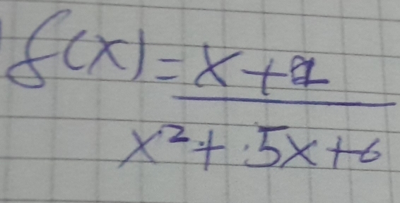 f(x)= (x+9)/x^2+5x+6 