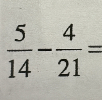  5/14 - 4/21 =