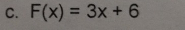 F(x)=3x+6