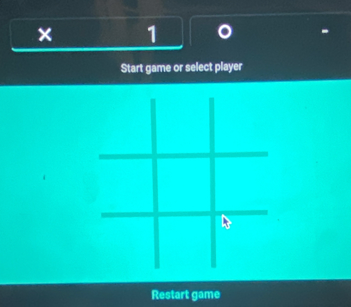 × 
1 
Start game or select player 
Restart game