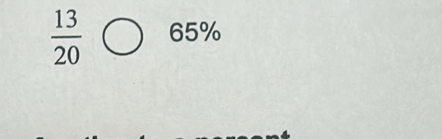  13/20 bigcirc 65%