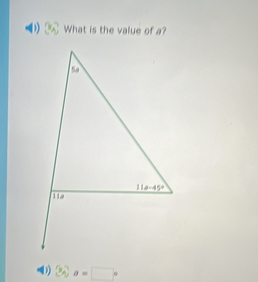 What is the value of a?
(% a=□°