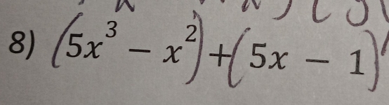 (5x³ - x² + 5x-1