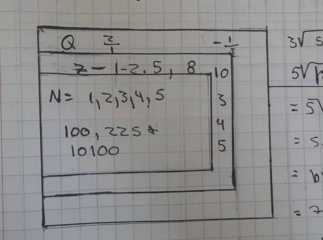 3sqrt(5)
5sqrt(r)
=5
=5
=b
=7