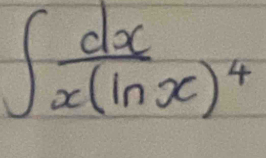 ∈t frac dxx(ln x)^4