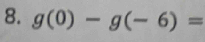 g(0)-g(-6)=