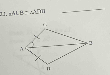 △ ACB≌ △ ADB
_