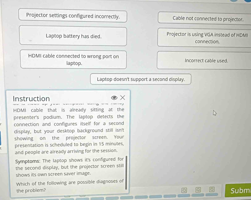 Solved: Projector settings configured incorrectly. Cable not connected ...