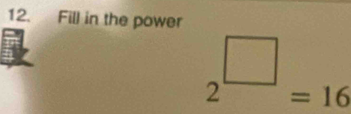 Fill in the power