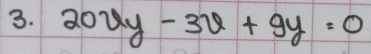 20uy-3u+9y=0