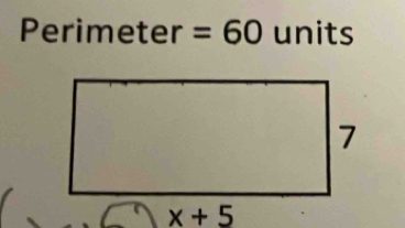 Perimeter =60 units