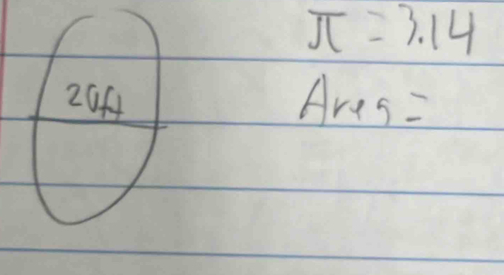 π =3.14
Ares=