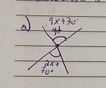 a 9x+30°
axt
70°