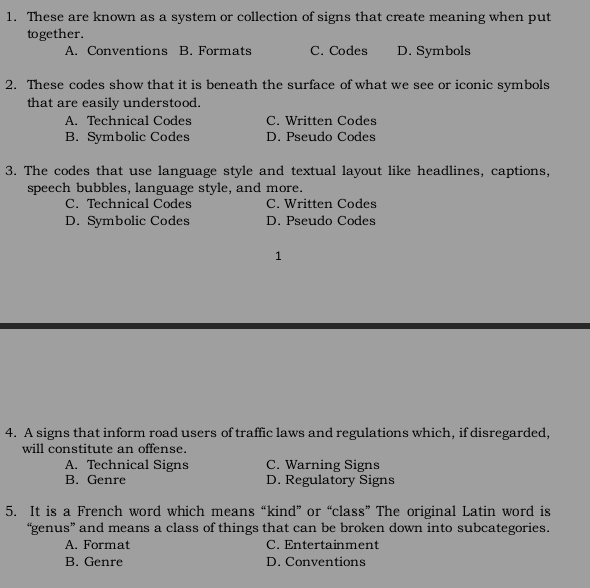 Solved: These are known as a system or collection of signs that create ...