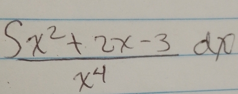  (5x^2+2x-3)/x^4 dx