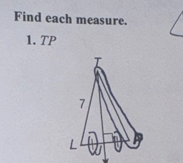 Find each measure. 
1. TP