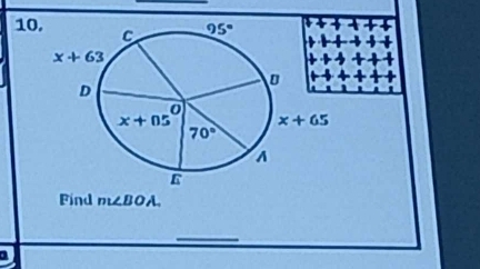 Find m∠ BOA.
a