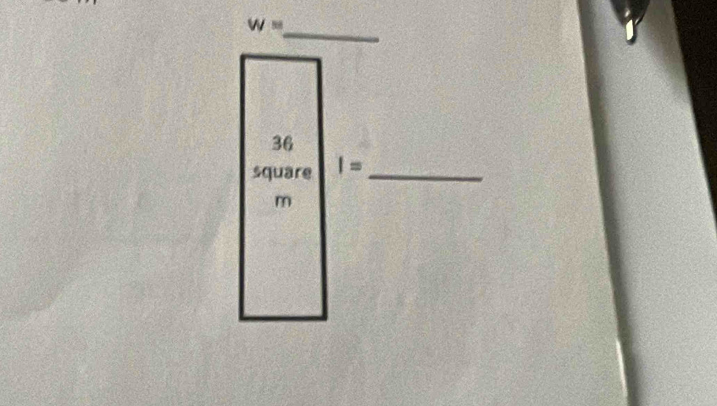 W=
36
square I= _
m