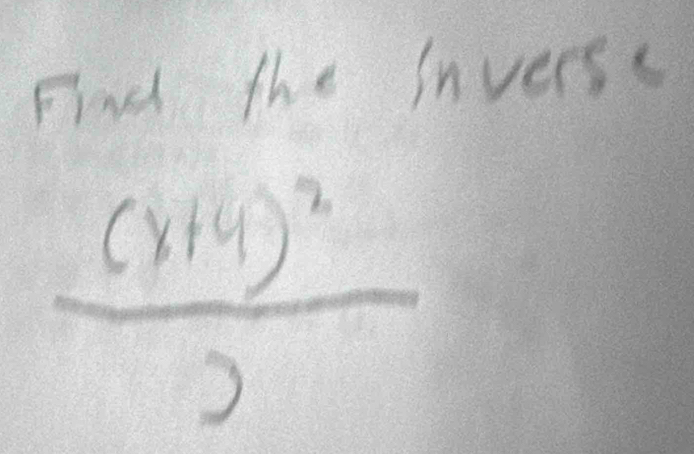 Find the inverss
frac (x+4)^22