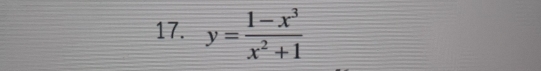 y= (1-x^3)/x^2+1 