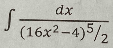 ∈t frac dx(16x^2-4)^5/_2