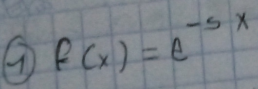 f(x)=e^(-5x)