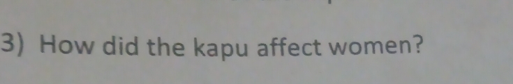 How did the kapu affect women?