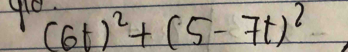 (6t)^2+(5-7t)^2