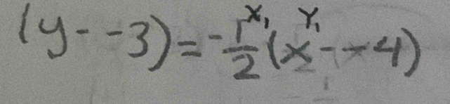 (y--3)=- 1/2 (x--4)