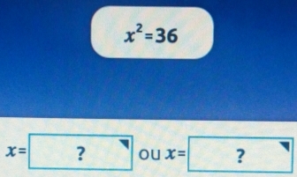 x^2=36
x=? n U x=? v