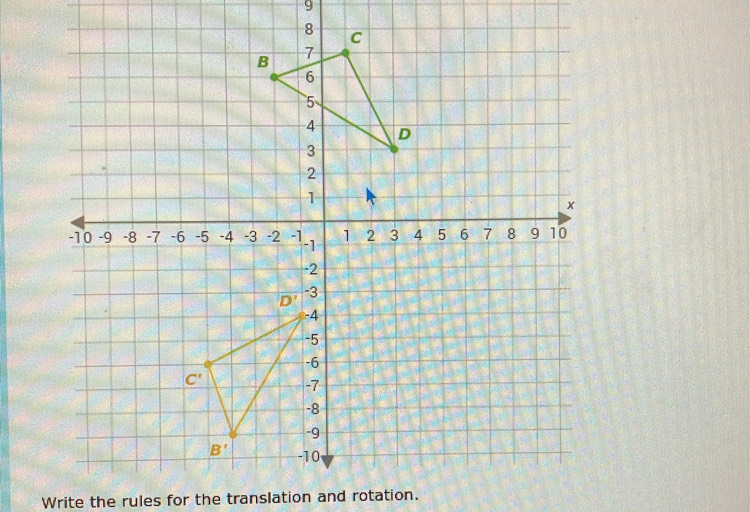 Solved: Write the rules for the translation and rotation. [Math]