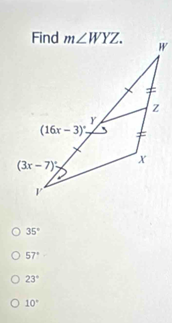 35°
57°
23°
10°