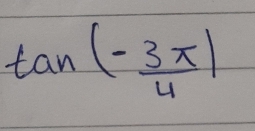 tan (- 3π /4 )