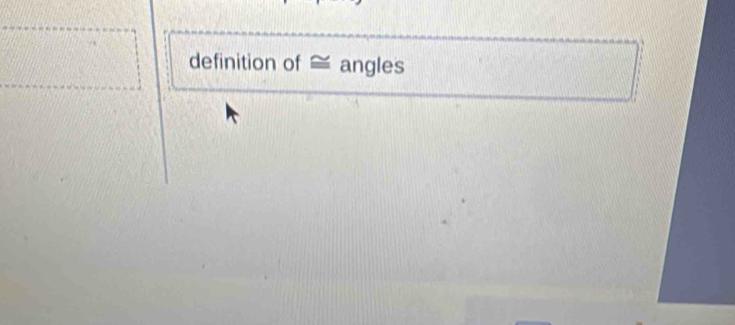 definition of ≌ angles