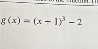 fu nction ( H
g(x)=(x+1)^3-2