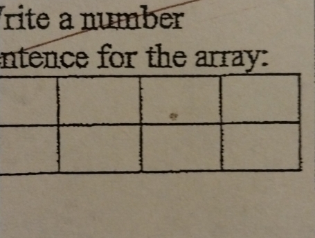 rite a number 
intence for the array: