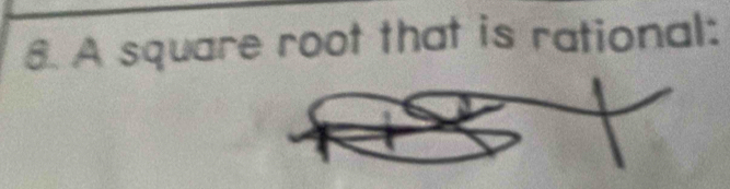 A square root that is rational: